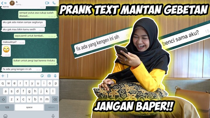 PRANK TEXT MANTAN GEBETAN PAKE LAGU SAYA PAMIT AUTO FLASHBACK..