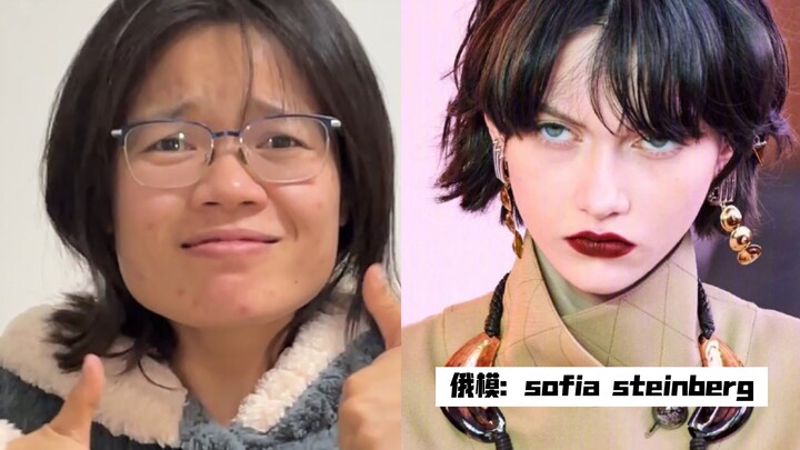 Khuôn mặt vuông vức học theo mẫu Nga để vẽ khuôn mặt chán đời, thực sự có cảm giác đó luôn á hahaha 