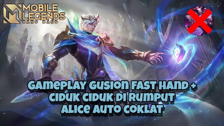 Gameplay Gusion semak alice auto coklat 🤣