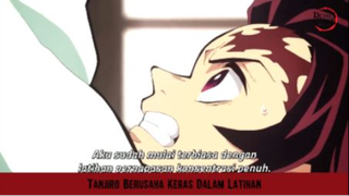 Moment Tanjiro Berusaha Keras Dalam Latihannya