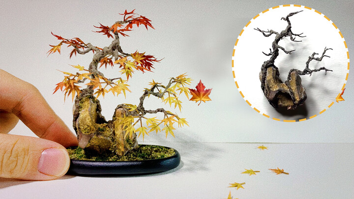 [Miniature Scene] Red Leaf Bonsai, You Only Need Hands For This