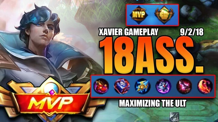 GOD OF ASSISTS + MVP!!! 9/2/18 KDA | Maximizing the Xavier's Ult | #Xavier Gameplay #MLBB