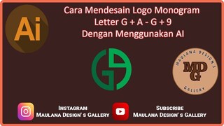 Cara Mendesain Logo Monogram Letter G + A   G + 9 Dengan Menggunakan AI