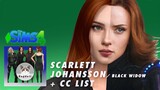 SIMS 4 | CAS | Scarlett Johansson as Blanck Widow 🕷 - Speed CC build + CC LIST