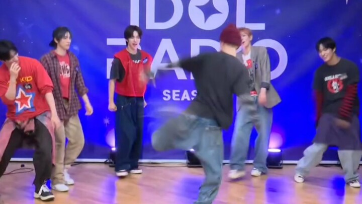 Here come the 7-person freestyle crew! They snagged first place in the prelims—dancing freestyle is 