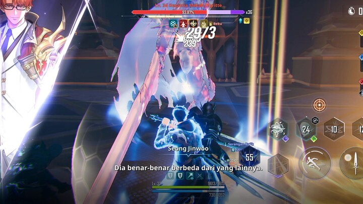 Jinwoo vs Ygritee boss battel #sololeveling