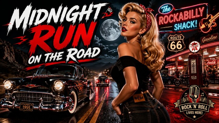 Midnight Run on the Road 🌙🚗 | 1950s Rockabilly & Rock ’n’ Roll