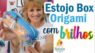 Estojo Box Origami com brilhos