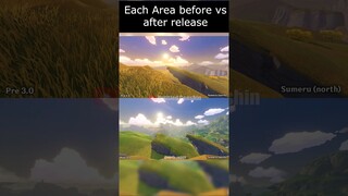 Genshin Area Before & After Release... #genshinimpact #shorts
