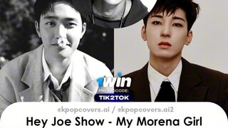 my morena girl cover AI BY WONWOO, TAEHYUNG, KYUNGSOO, HEESUNG, BANGCHAN.        CRDTS: KPOPCOVER.AI