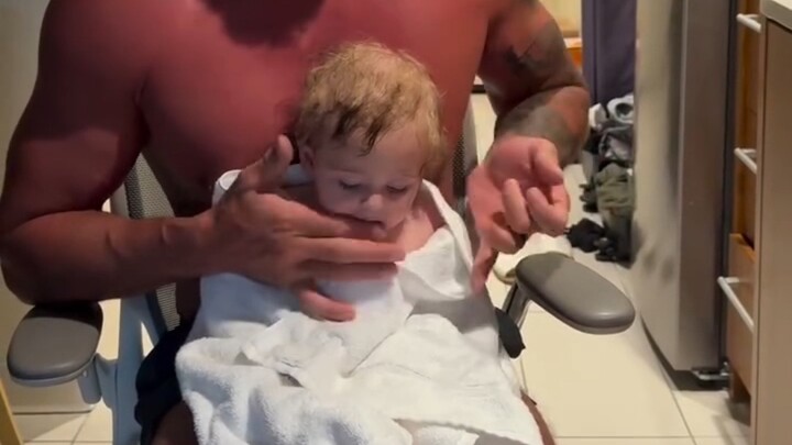 When you’ve got a music-loving dad, the cute kid gets totally teased—and it’s just too adorable…