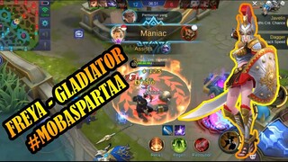 NEW SKIN FREYA - GLADIATOR = AUTO MANIAC + LEGENDARY #MOBASPARTAA | MOBILE LEGENDS