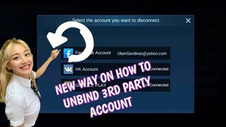 How to unbind Facebook account in mobile legends new /easy way 2021