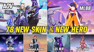 78 NEW SKIN AND NEW HERO MLBB AOV LOL WILD RIFT ONMYOJI ARENA MARVEL SUPER WAR