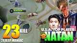 2X RIP MANIAC!! Natan Totally Overpowered! | Time Wielder Natan Gameplay By ɢᴏsᴜ Hoon ~ MLBB