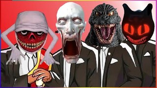 BRIDGE WORM & SCP-096 & GODZILLA & CARTOON CAT - Coffin Dance X Baby Shark COVER