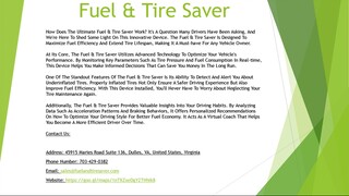 Fuel & Tire Saver