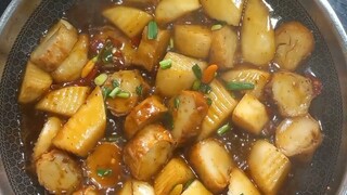 mì căn nấu như vầy. ăn ngon hơn món mặn nhiều.