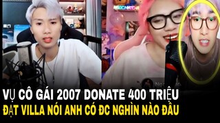 Vụ cô gái sn 2007 Donate 400 triệu cho gia đình Villa