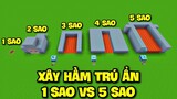 MEOWPEO THỬ THÁCH XÂY HẦM TRÚ ẨN 1 SAO VS 5 SAO VIP NHẤT TRONG MINI WORLD