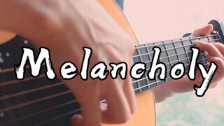 简单好听的小曲~《Melancholy》吉他泛音版~！