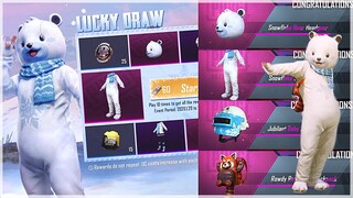 SNOWFLAKE BEAR SET ❄️ 🐻 CUTEST LUCKY DRAW - PUBG MOBILE