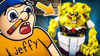 JEFFY PLAYS THE NEW SPONGEBOB HORROR GAME… (crazy endings)