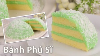 Bánh Phú Sĩ | Bánh bông lan hấp với kem lá dứa | Bánh không dùng lò nướng