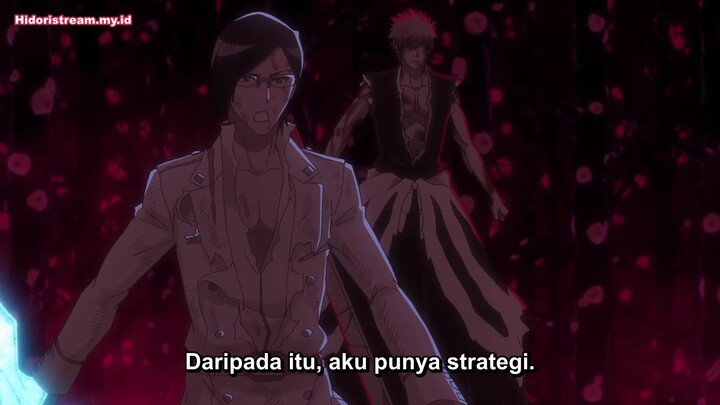 Eps_9 pertempuran puncak ichigo dkk melawan yhwach yang sudah menyerap raja roh