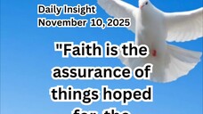 Daily Insight November 10, 2025 #faith #saint #insight