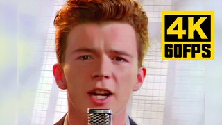 [Bingkai 4K60] Lagu lama klasik: "Never Gonna Give You Up" karya Rick Eisley 1987 versi bingkai yang