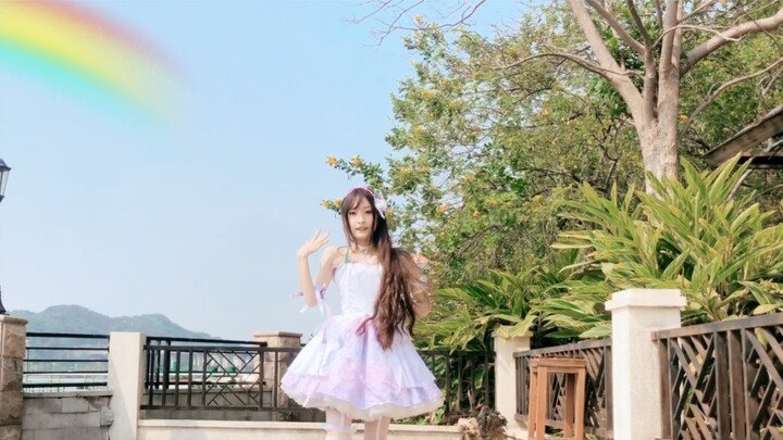 【Yue Linger】Rainbow beat! Xiangxiang's little sister will attract butterflies!