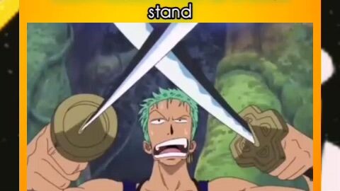 Zoro's katana used to a stove stand