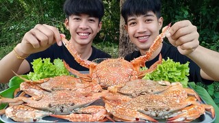 กินปูม้านึ่งตัวใหญ่ จิ้มซีฟู้ดโคตรเเซ่บ  ป๊าดโธ้เนื้อปูหวานขนาดเลยเด้อ.