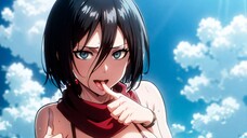 Mikasa lagi butuh teman bermain