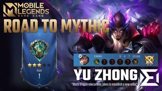 ROAD TO MYTHIC SOLO #5 | Yu Zhong | Mobile Legends: Bang Bang Gameplay