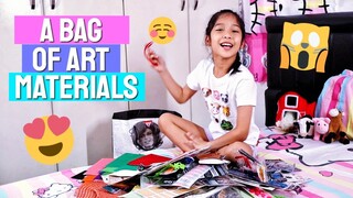 OMG! IT'S A BAG FULL OF ART MATERIALS!! 💃✏️📎 | Amazing Zia