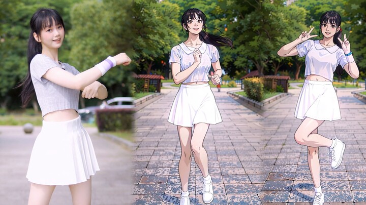 AI真人丝滑转❤️夏日炎炎，有你超甜！