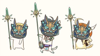 [Genshin Impact Cat Version] Jingmiao Mengwu! Mandrill wants to give me a crystal butterfly