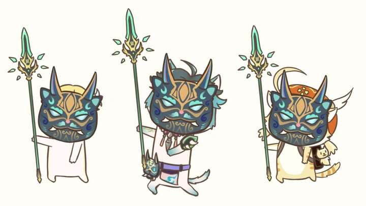 [Genshin Impact Cat Version] Jingmiao Mengwu! Mandrill wants to give me a crystal butterfly