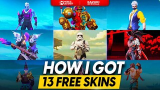 HOW I GOT 13 FREE SKINS FROM THE STARWARS & THE BOUNTY HUNTER EVENT USING THE BONUS TOKENS | MLBB