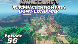 Membuat Jalan Dan Download Map Part 1 - MINECRAFT SURVIVAL INDONESIA (50)