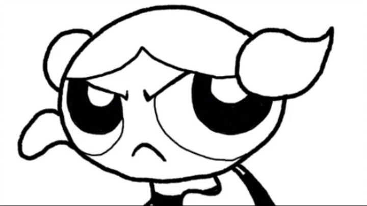 How to draw angry Bubbles The Powerpuff Girls