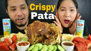 Filipino Food - Crispy Pata (Pork Knuckle) Mukbang / Pinoy Style / Bioco Food Trip