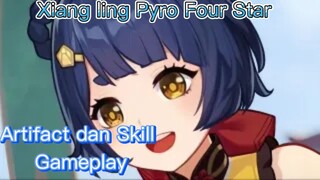 Genshin Impact INDO - Pembahasan XiangLing Pyro Four Star mengenai Artifact dan Skill + Gameplay