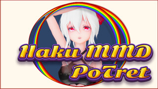 [Haku MMD] [PoTret] Haku dengan gaun Gradiasi Hitam dan Merah  ～(￣▽￣～)~