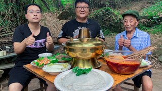 Membuat "hotpot perut sapi panas dingin"