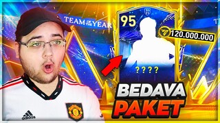 BEDAVA PAKETTEN 95 GEN TOTY ÇIKTI ! 120 MİLYON KASTIM ! TOTY PAKET AÇILIMI FC Mobile