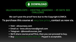 [Allcoursess.com] - Kristina Azarenko - 45 Days SEO Challenge