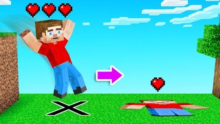 MINECRAFT But FALL DAMAGE = Get FLAT!